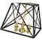 Z-Lite Trestle 3 Light Semi Flush Mount, Matte Black & Olde Brass 447SF-MB-OBR - alternate 7